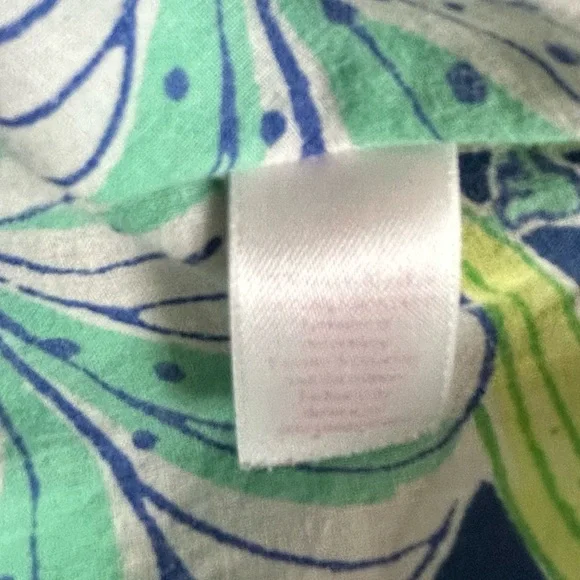 Lilly Pulitzer women’s Tropical Leaf Print PJs in Navy, Green & White size L - Picture 6 of 10